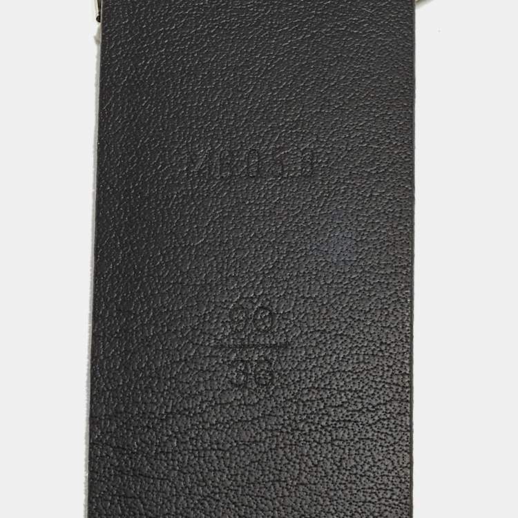 Pre Owned Louis Vuitton Black Leather Neogram Belt 90CM