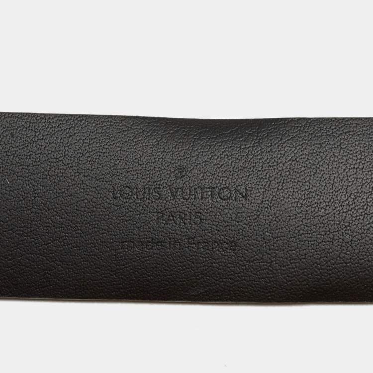 Pre Owned Louis Vuitton Black Leather Neogram Belt 90CM