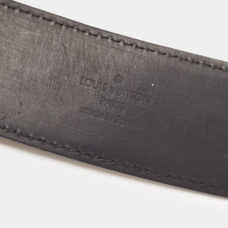 مملوكة مسبقًا Louis Vuitton Damier Graphite Coated Canvas Initials Belt 95 CM