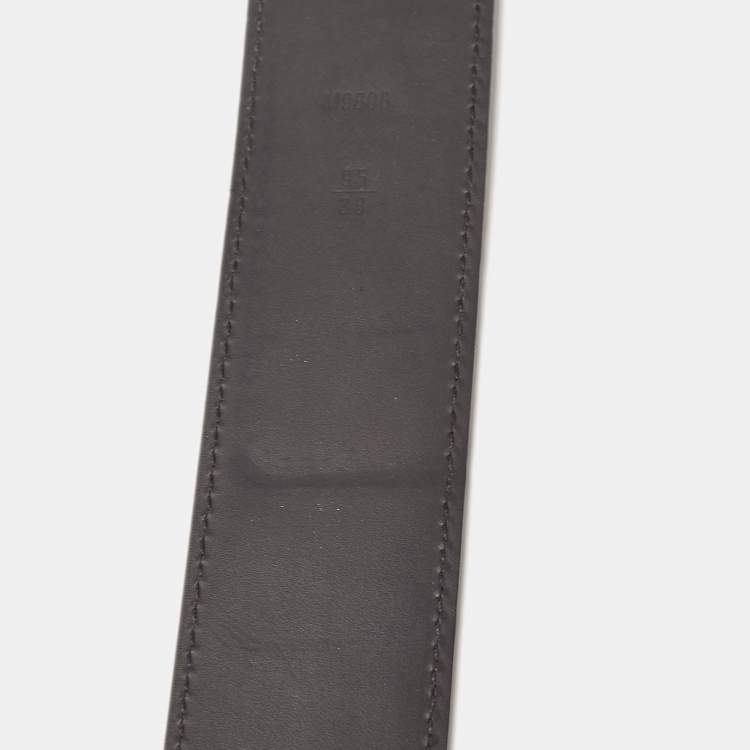 مملوكة مسبقًا Louis Vuitton Damier Graphite Coated Canvas Initials Belt 95 CM