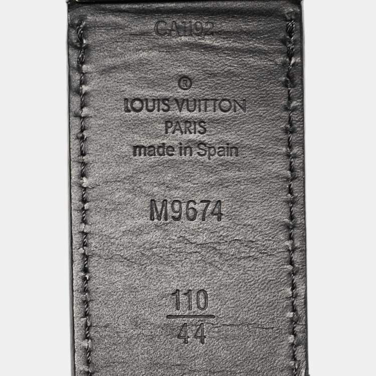 Pre Owned Louis Vuitton Damier Infini Leather Boston Reversible Belt 110 CM