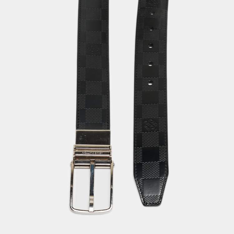 Pre Owned Louis Vuitton Damier Infini Leather Boston Reversible Belt 110 CM