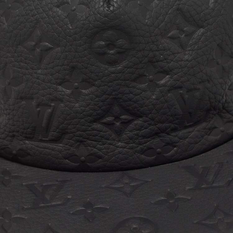 Pre Owned  Louis Vuitton X Virgil Abloh Limited Edition Black Casquette Monogram Quill Baseball Cap One Size