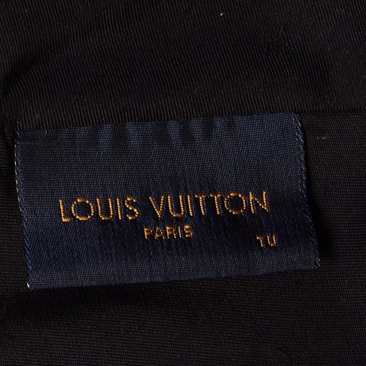 Pre Owned  Louis Vuitton X Virgil Abloh Limited Edition Black Casquette Monogram Quill Baseball Cap One Size