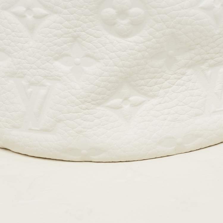 Pre Owned Louis Vuitton X Virgil Abloh Limited Edition White Casquette Monogram Quill Baseball Cap One Size