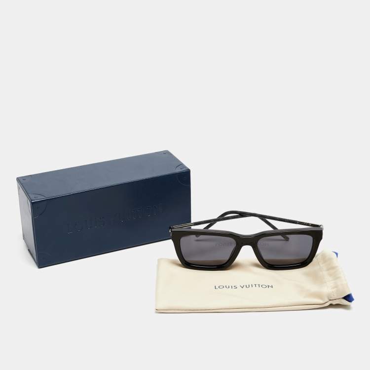 Pre Owned Louis Vuitton Black Z1830U Monogram Blaze Square Sunglasses