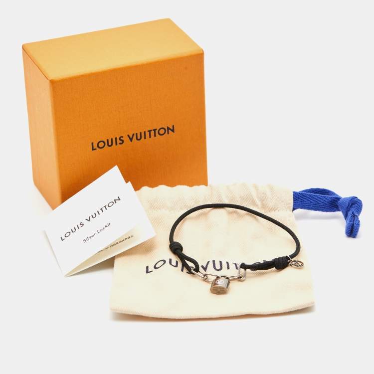 Pre Owned Louis Vuitton Lockit X Virgil Abloh Enamel Titanium Cord Bracelet