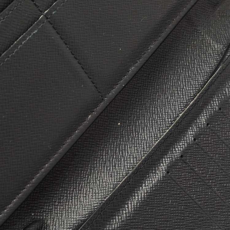 Pre Owned Louis Vuitton Damier Graphite Canvas Zippy Vertical Wallet