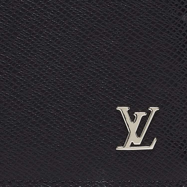 Pre Owned Louis Vuitton Black Taiga Leather Brazza Wallet