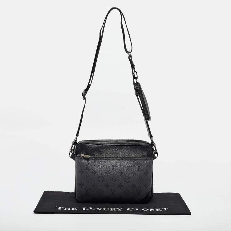 Pre Owned Louis Vuitton Monogram Eclipse Canvas Trio Messenger Bag