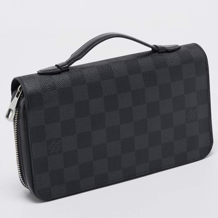 Pre Owned Louis Vuitton Damier Graphite Canvas Zippy XL Wallet