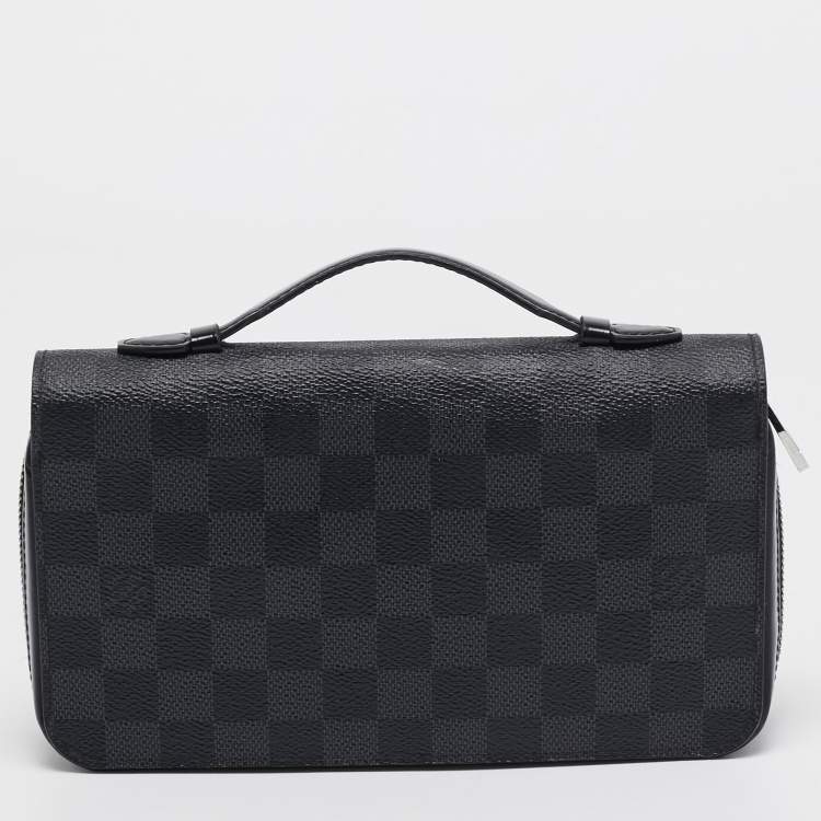 Pre Owned Louis Vuitton Damier Graphite Canvas Zippy XL Wallet