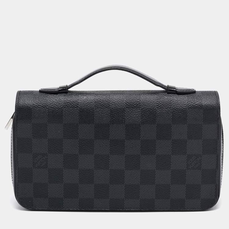 Pre Owned Louis Vuitton Damier Graphite Canvas Zippy XL Wallet