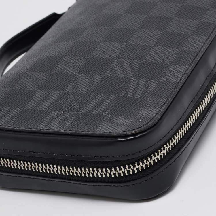 Pre Owned Louis Vuitton Damier Graphite Canvas Zippy XL Wallet