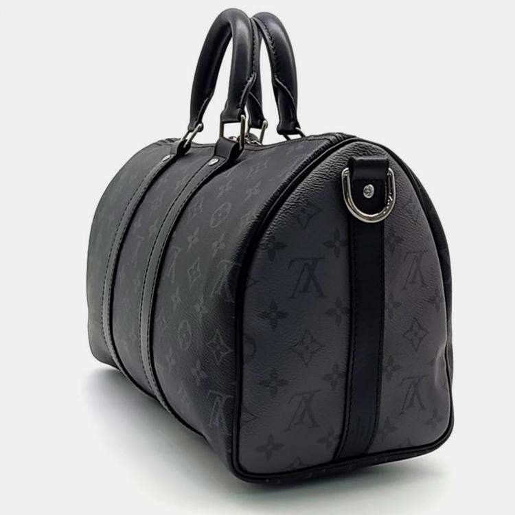 Pre Owned Louis Vuitton Eclipse Bandouliere Keepall 35 Bag