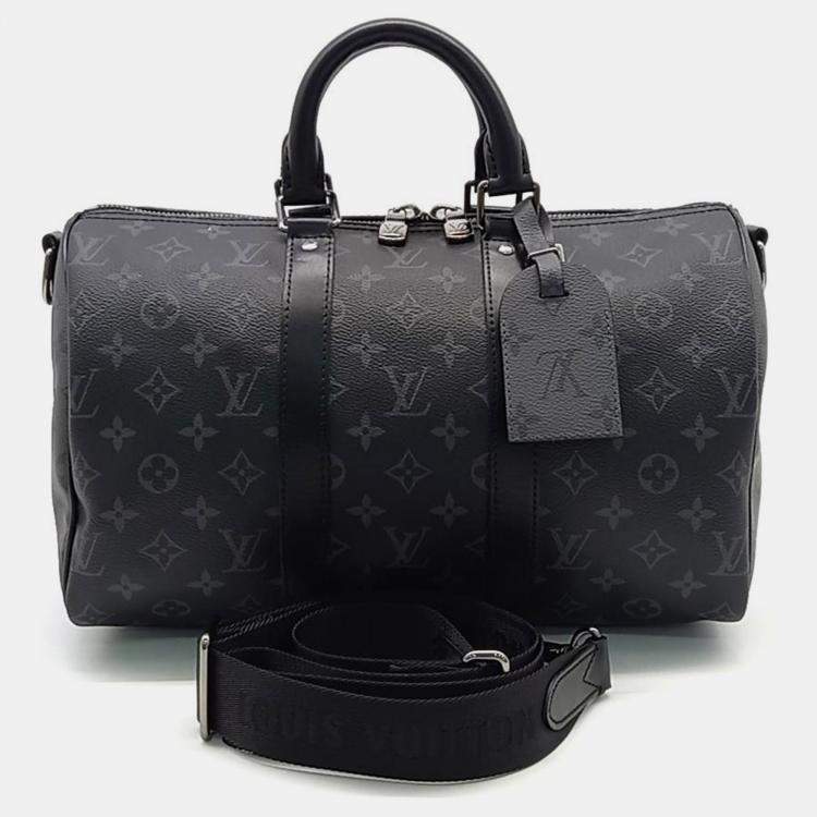 Pre Owned Louis Vuitton Eclipse Bandouliere Keepall 35 Bag