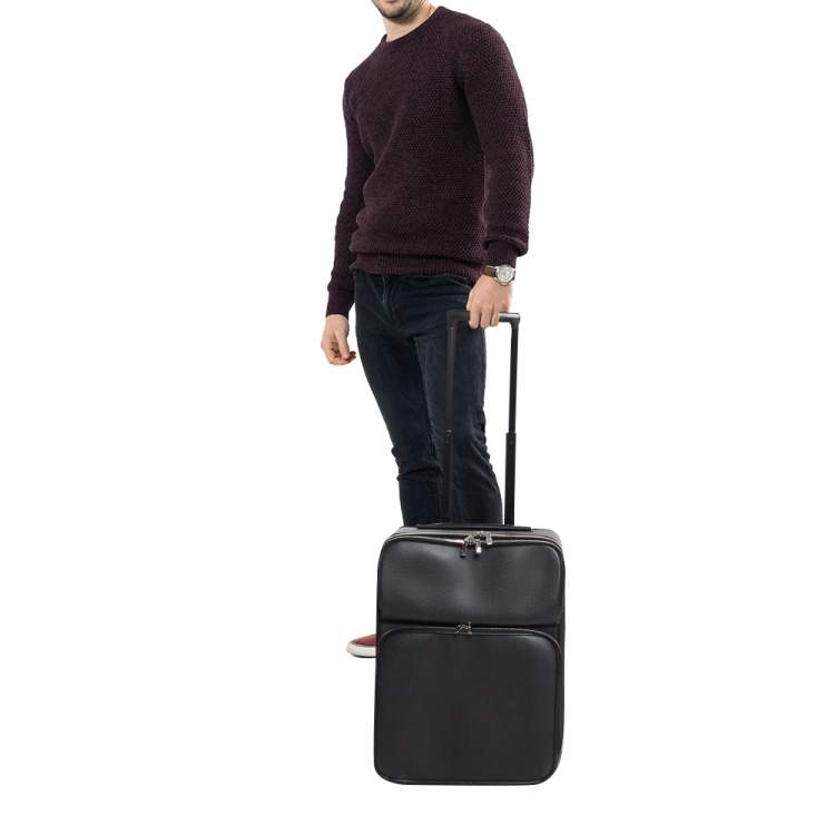 Pre Owned Louis Vuitton Black Taiga Leather Pegase 55 Luggage