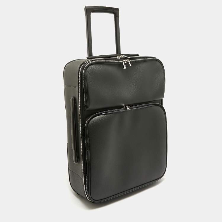 Pre Owned Louis Vuitton Black Taiga Leather Pegase 55 Luggage