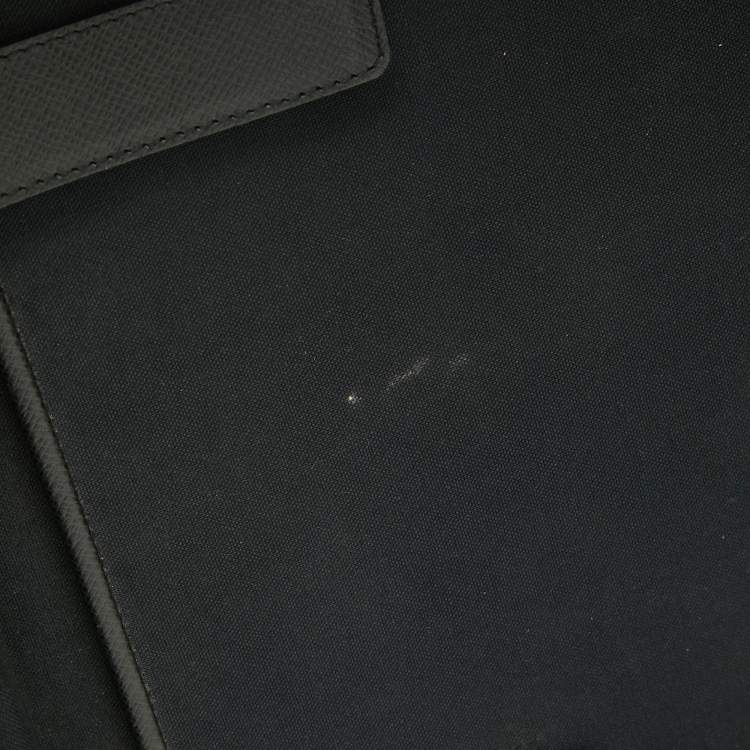Pre Owned Louis Vuitton Black Taiga Leather Odessa Computer Case Bag