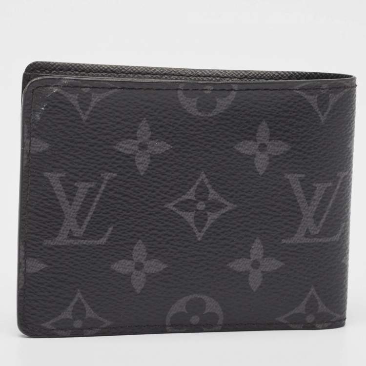 Pre Owned Louis Vuitton Monogram Eclipse Slender Wallet