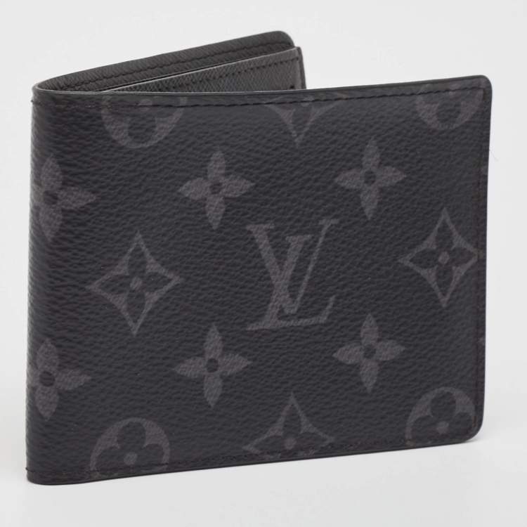 Pre Owned Louis Vuitton Monogram Eclipse Slender Wallet