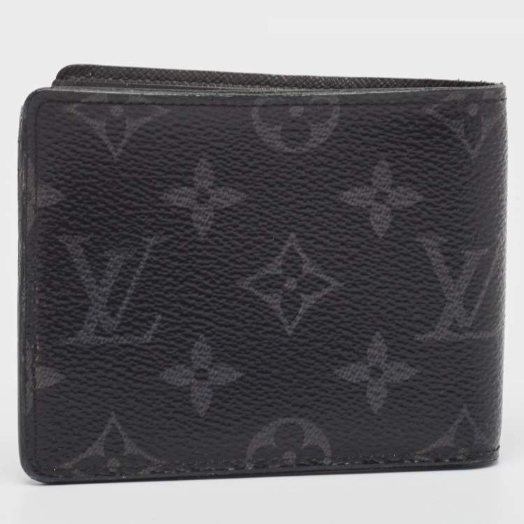Pre Owned Louis Vuitton Monogram Eclipse Slender Wallet