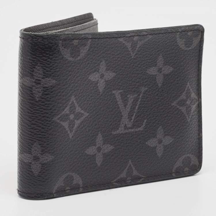 Pre Owned Louis Vuitton Monogram Eclipse Slender Wallet