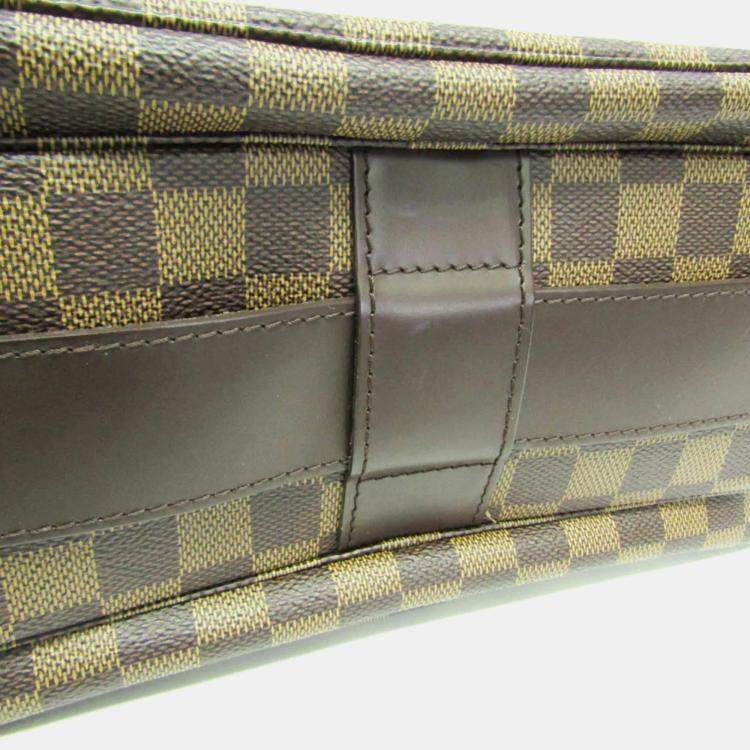 Pre Owned Louis Vuitton Brown Damier Ebene Naviglio Messenger Bag