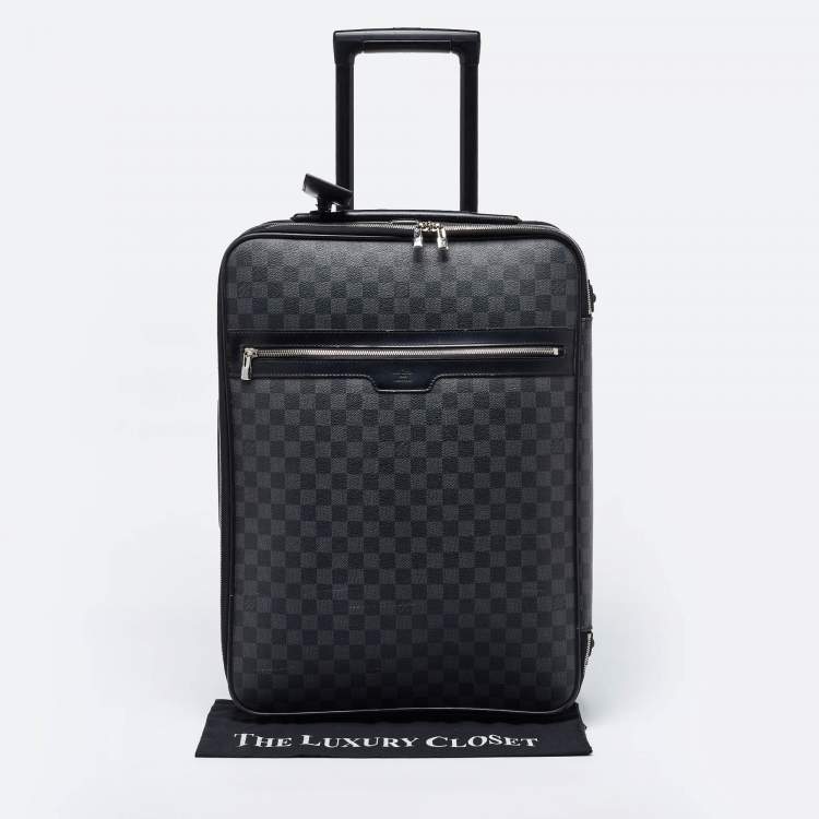Pre Owned Louis Vuitton Damier Graphite Canvas Pegase 55 Luggage