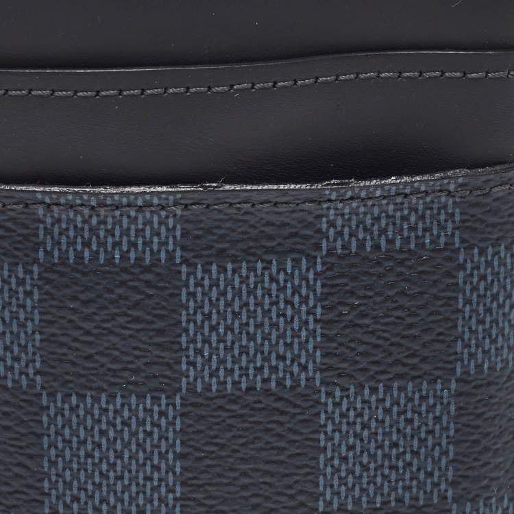 Pre Owned Louis Vuitton Damier Cobalt Canvas Pince Card Holder