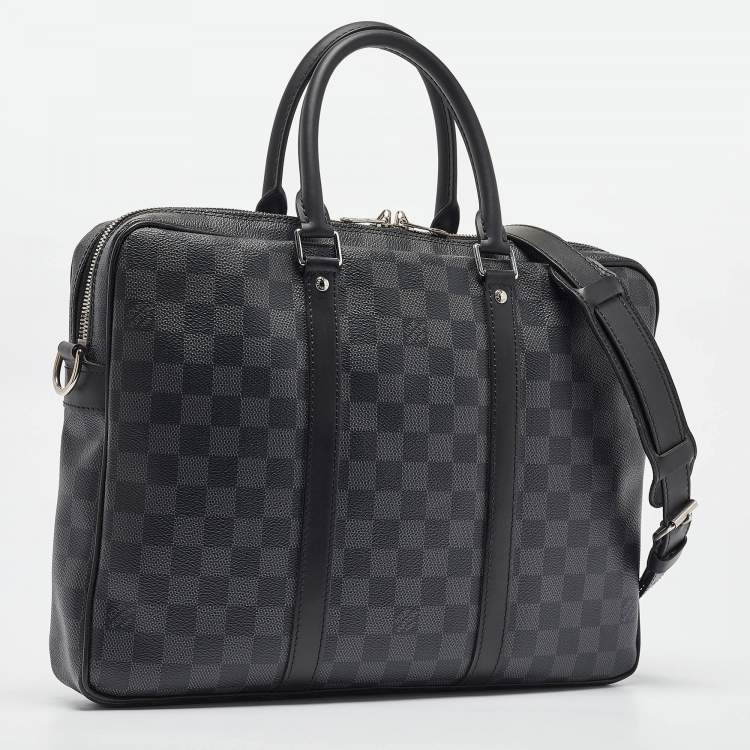 Pre Owned Louis Vuitton Damier Graphite Canvas Porte-Documents Voyage PM Bag