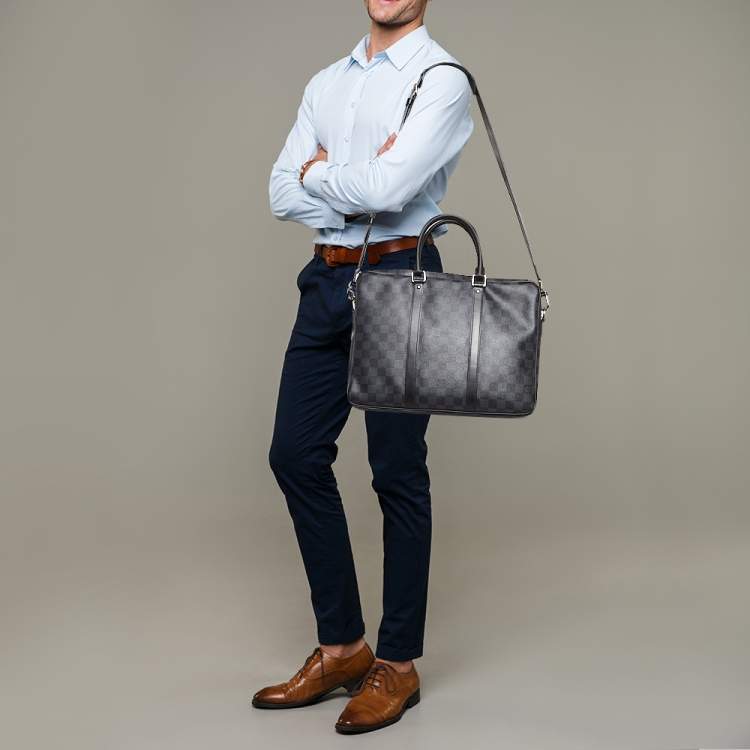 Pre Owned Louis Vuitton Damier Graphite Canvas Porte-Documents Voyage PM Bag
