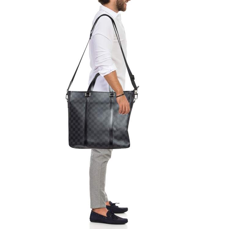 Pre Owned Louis Vuitton Damier Graphite Canvas Tadao Bag