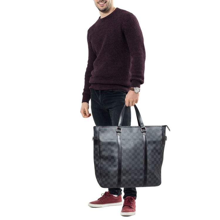 Pre Owned Louis Vuitton Damier Graphite Canvas Tadao Bag