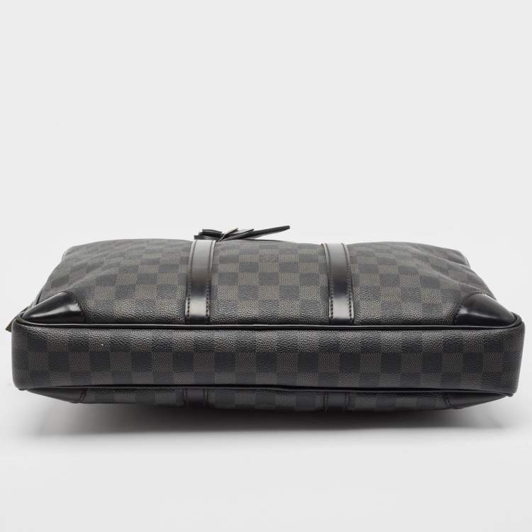 Pre Owned Louis Vuitton Damier Graphite Canvas Porte Documents Voyage GM Bag