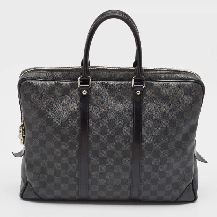 Pre Owned Louis Vuitton Damier Graphite Canvas Porte Documents Voyage GM Bag