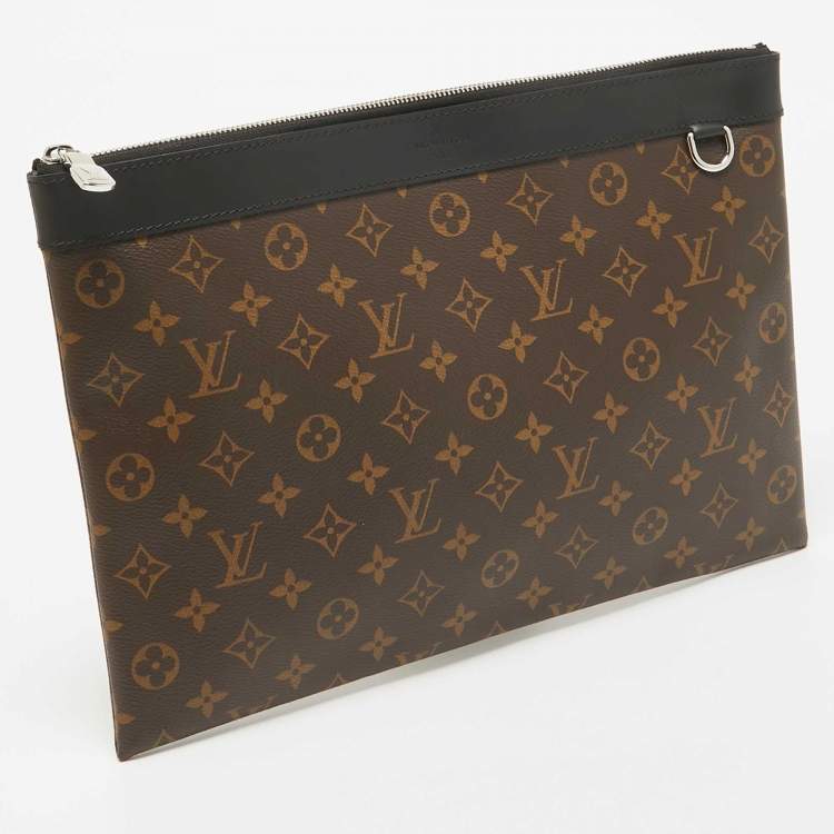 Pre Owned Louis Vuitton Monogram Macassar Canvas Discovery GM Pochette