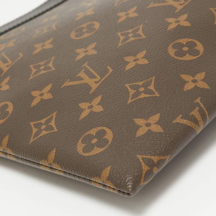 Pre Owned Louis Vuitton Monogram Macassar Canvas Discovery GM Pochette