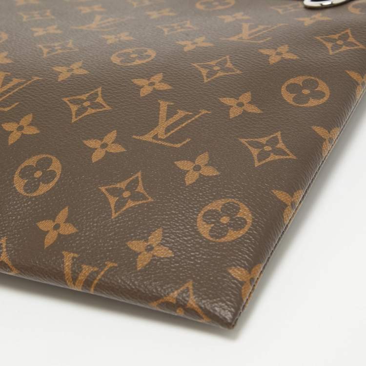 Pre Owned Louis Vuitton Monogram Macassar Canvas Discovery GM Pochette