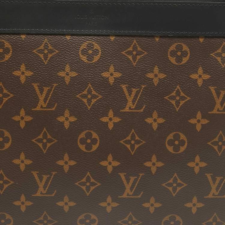 Pre Owned Louis Vuitton Monogram Macassar Canvas Discovery GM Pochette