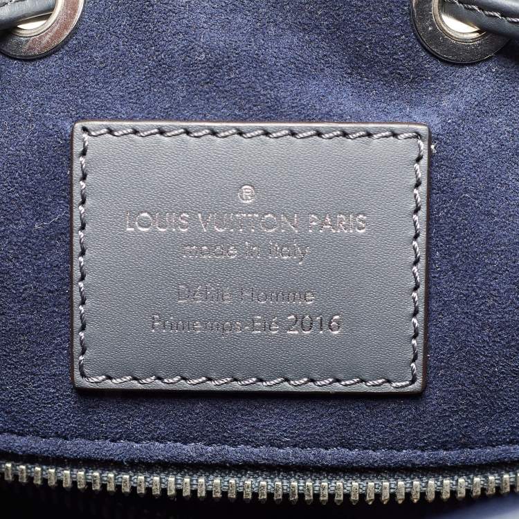 Pre Owned Louis Vuitton Navy Blue Epi Leather Noe Marin Bag