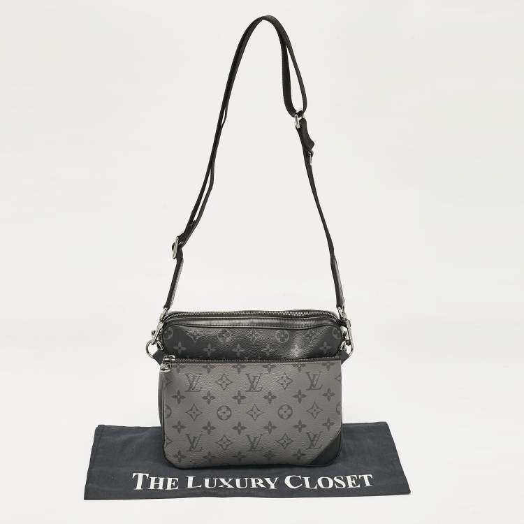 Pre Owned Louis Vuitton Monogram Eclipse Reverse Canvas Trio Messenger Bag