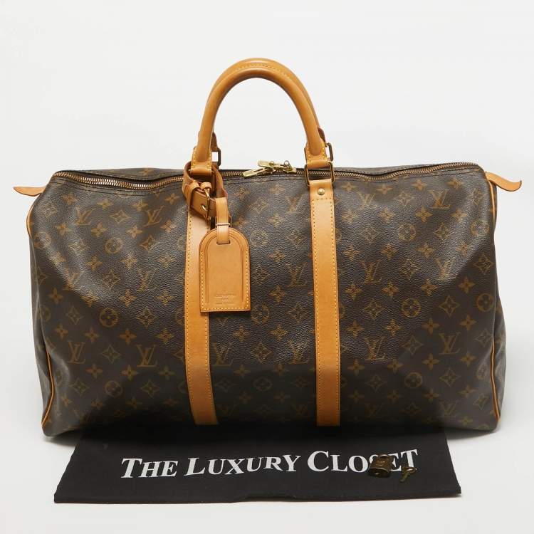 Pre Owned Louis Vuitton Monogram Canvas Keepall 50 Bag