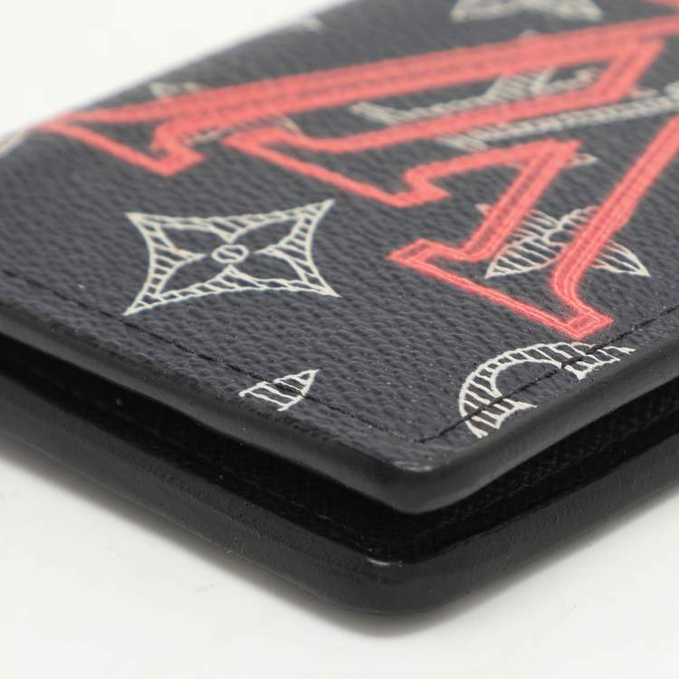 Pre Owned Louis Vuitton Monogram Ink Upside Down Canvas Pocket Organizer