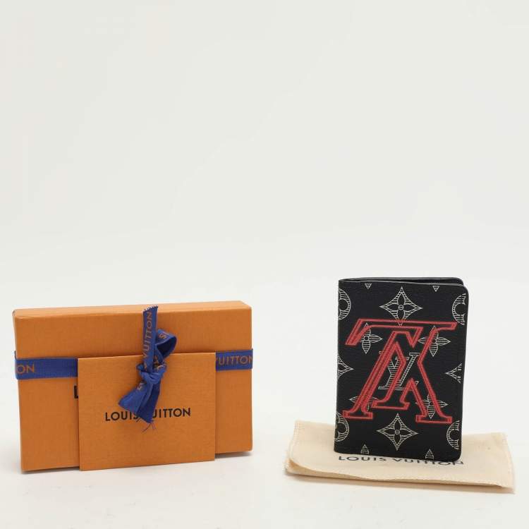 Pre Owned Louis Vuitton Monogram Ink Upside Down Canvas Pocket Organizer