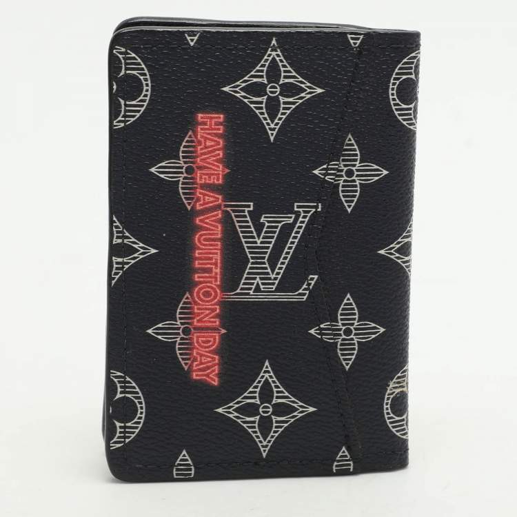 Pre Owned Louis Vuitton Monogram Ink Upside Down Canvas Pocket Organizer