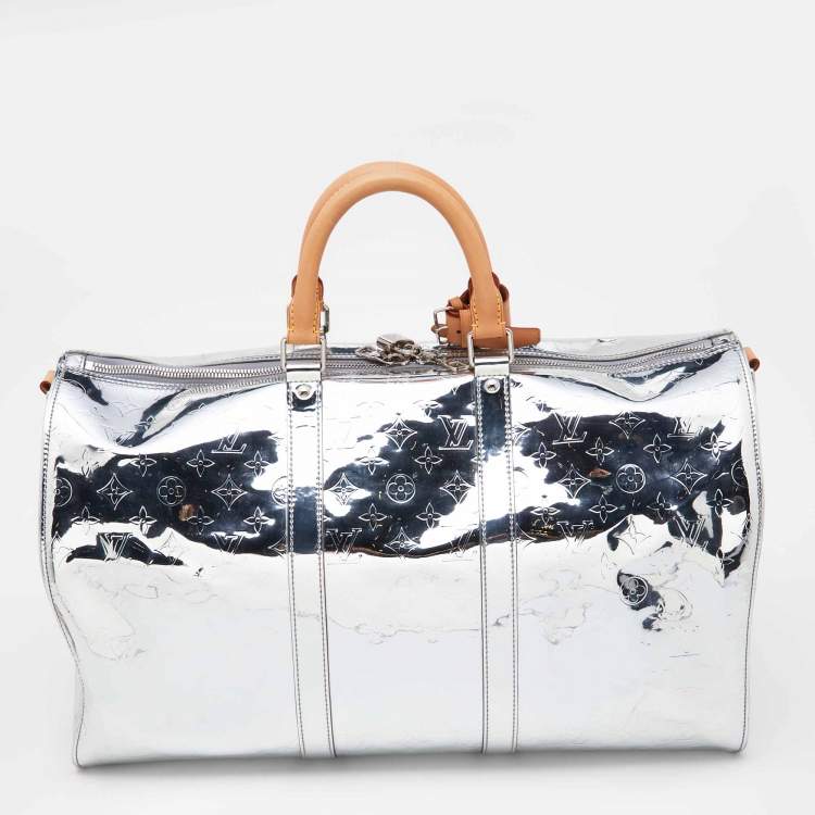 Pre Owned Louis Vuitton Monogram Mirror Keepall Bandouliere 50 Bag