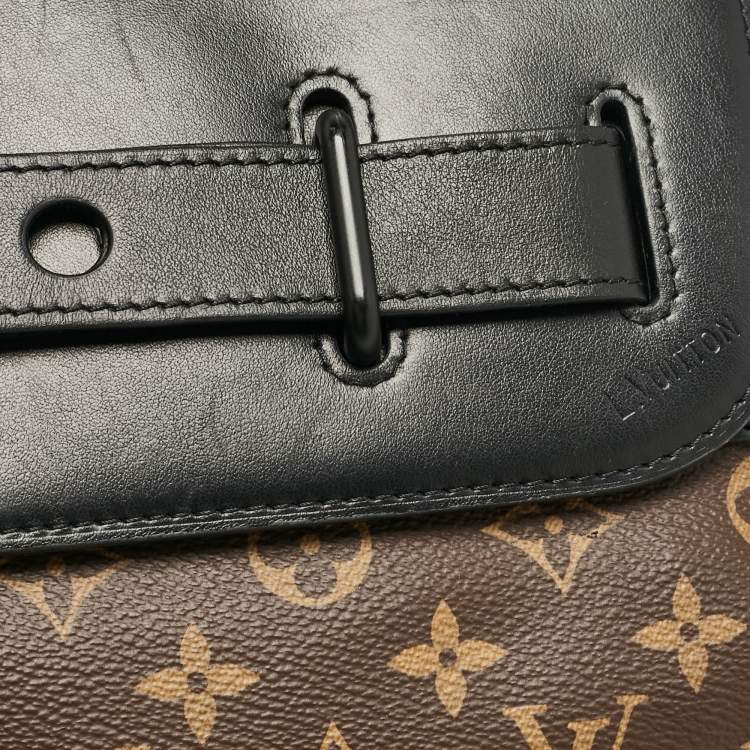 Pre Owned Louis Vuitton Black Leather and Monogram Canvas Solar Ray Steamer PM Bag
