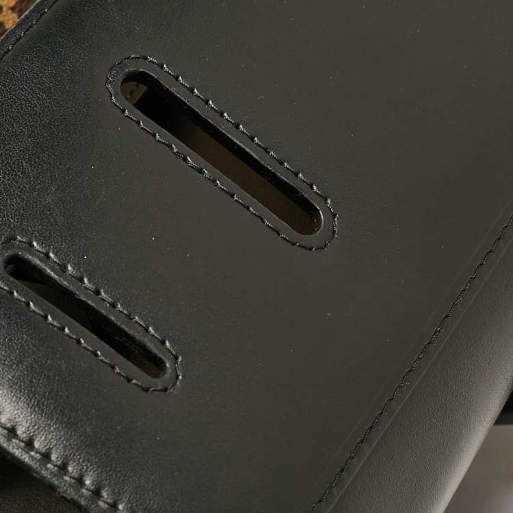 Pre Owned Louis Vuitton Black Leather and Monogram Canvas Solar Ray Steamer PM Bag