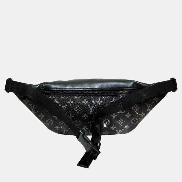 Pre Owned Louis Vuitton Silver x Black Monogram Canvas Leather  Galaxy Discovery Bum Bag